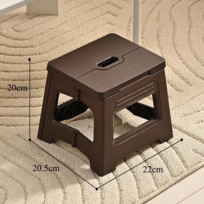 Lightweight Folding Step Stool Multi Purpose Handheld Thickened Footstool Non-Slip Plastic Small Benches Kitchen
