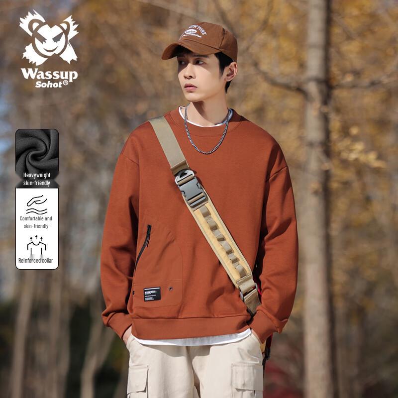 

Wassup Sohot Men s Crewneck Loose Fit Sweatshirt 3XL