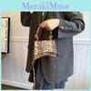 Stylish Pu Material Leopard Print Small Square Handbag Versatile Daily Shoulder Bag