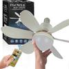 Ventilateur de Plafond avec Douille et Lumière avec Télécommande, Ventilateur de Plafond avec Lumière et Réglage de Vitesse du Vent à 3 Vitesses, Ventilateur de Plafond de 20,5' avec Lumière LED, Amélioration de la Maison d'Été[