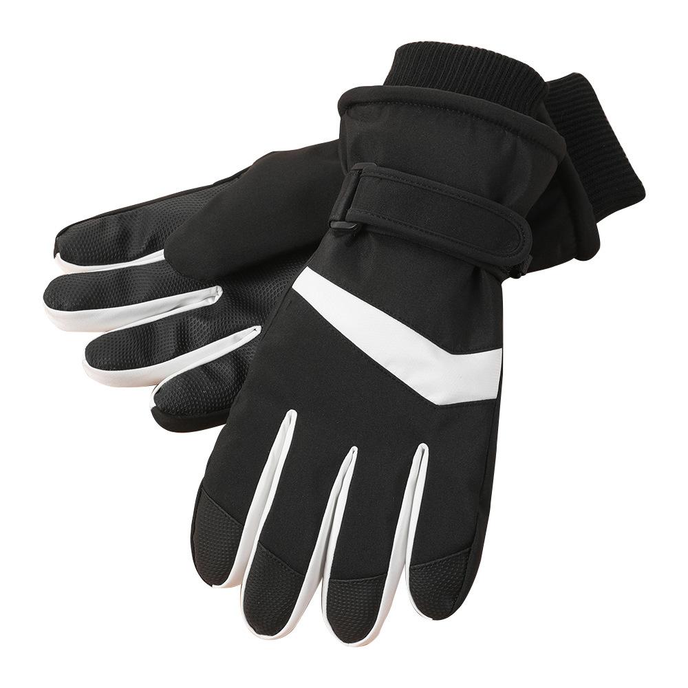 Ski Gloves for Men and Women Outdoor Cycling Waterproof and Non Slip Touch Screen Plus Velvet Thickened Autumn and Winter Warm Gloves