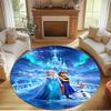 Frozen Print Round Rug, Washable Floor Carpet, For Entryway Dorm Laundry Room Office Study, Home Decor Birthday Christmas Gift