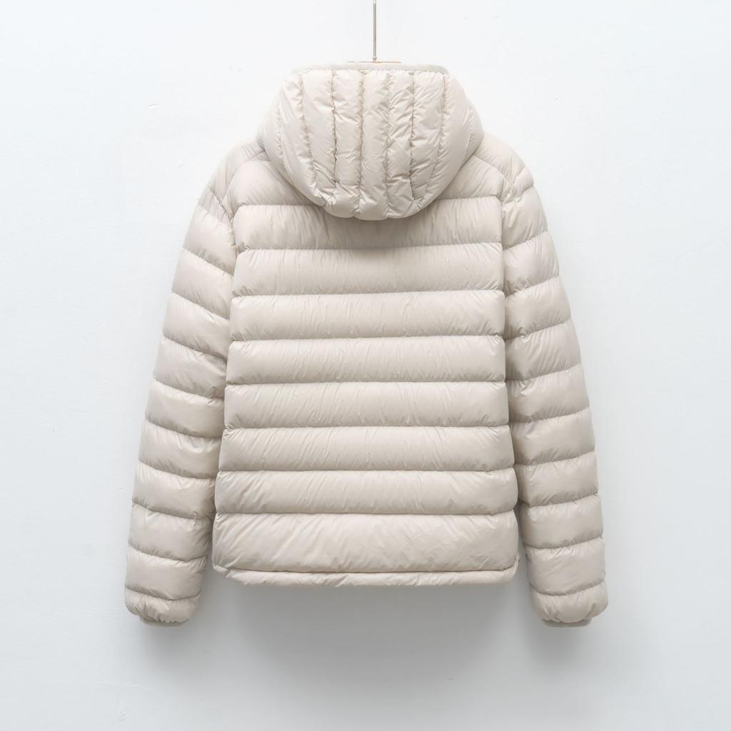 Damenmode warme Daunenjacke mit Kapuze, leicht und schlicht, einfarbig, für Herbst und Winter