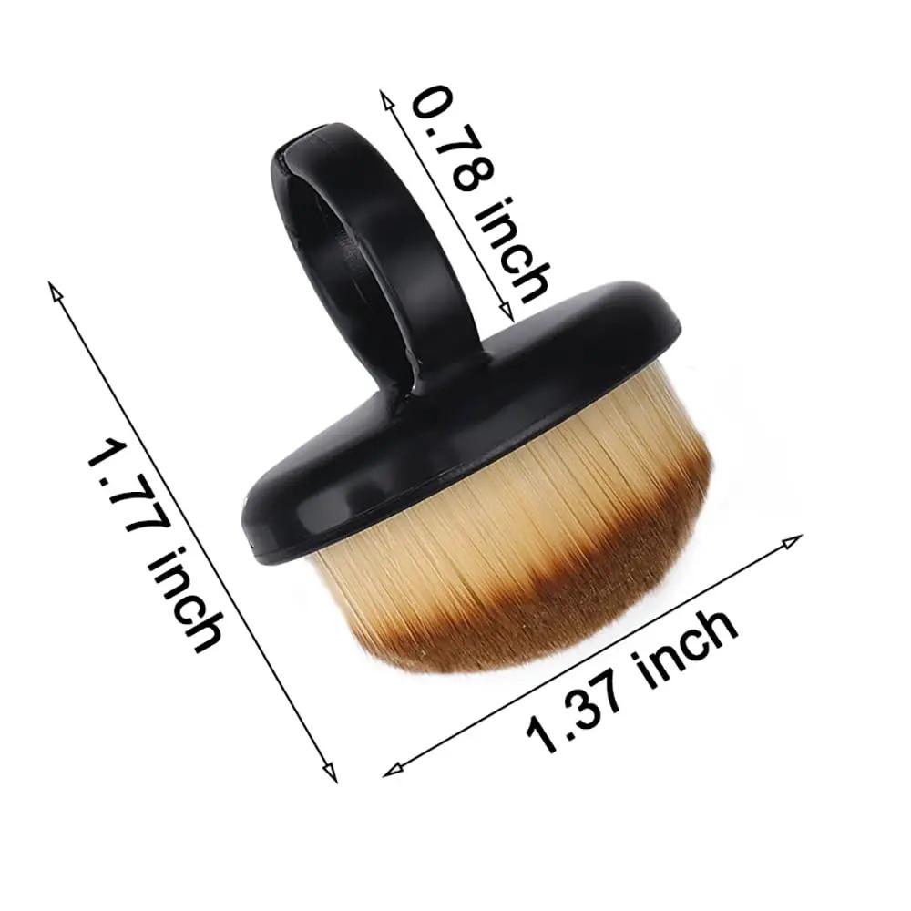 Nail Dust Brush Finger Ring Soft Bristle Brush for Cleaning Fingernails Nail Brushes Prep Manicure Tools Blush brush