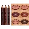 Delineador de Labios y Color Completo en 12 Tonos Mate, Fórmula Ligera para Todos los Tipos de Beige Claro Adecuado para Labios con Look Completo, Delinea y Rellena el Look de los Labios