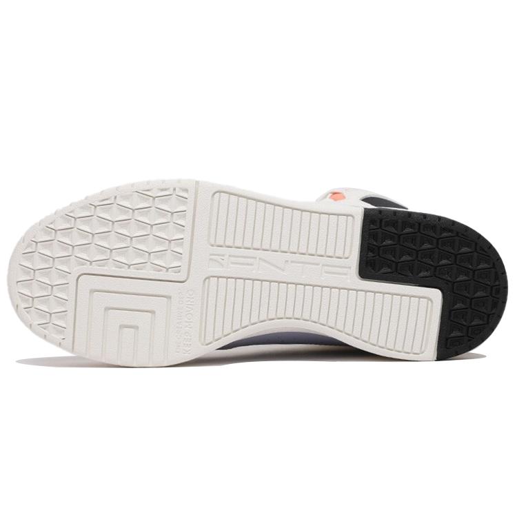 Anta Textile, Synthetic Leather Abrasion Resistant Support High top Skateboard Shoes Women's 122118050-3