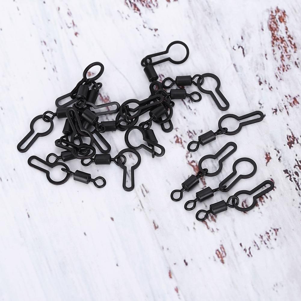 60pcs 2.8cm/1.1in Carp Fishing Swivels for Connecting PVA Mesh Bag Fishing Accessories Terminal Tackle