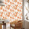 Flowers and Leaves Wallpaper White and Peach for Living Room and Bedroom 50x1000