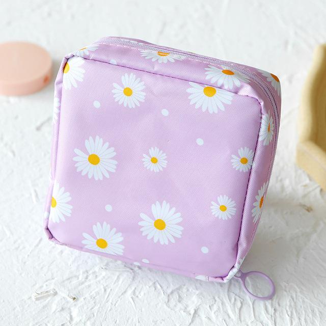 Borsa da donna per tampone impermeabile Mini tovagliolo sanitario Borsa da toilette Borsa da viaggio per cosmetici Custodia per trucco Cavo dati Borsa da donna