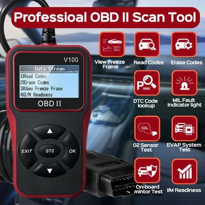 Auto-Codeleser, OBD2-Scanner, Motorkontrollleuchte, Fehlerscanner, CAN-Batterietest, Diagnose-Scan-Tool