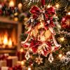 Stunning Fairy Tale Hanging Decor Bell Christmas Ornament, 2D Flat Flower Elegant Ornaments for Stores Decoration, Acrylic Xmas Tree Pendant