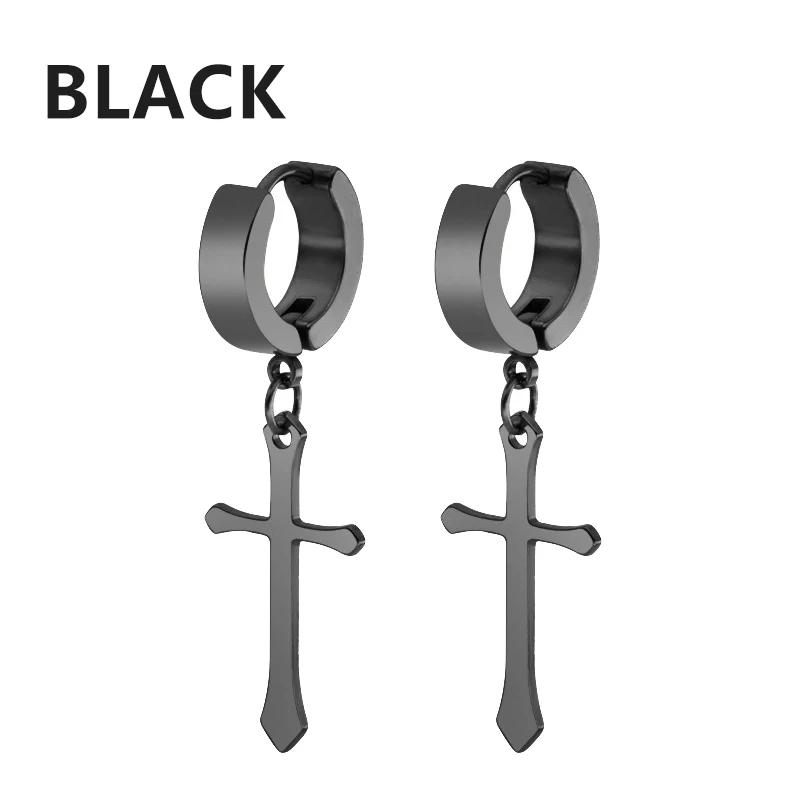 1Pair Punk Gothic Stainless Steel Stud Earring Creative Blade Pendant Punk Rock Razor Blade Earrings Gothic Hip-hop Ear Zircon