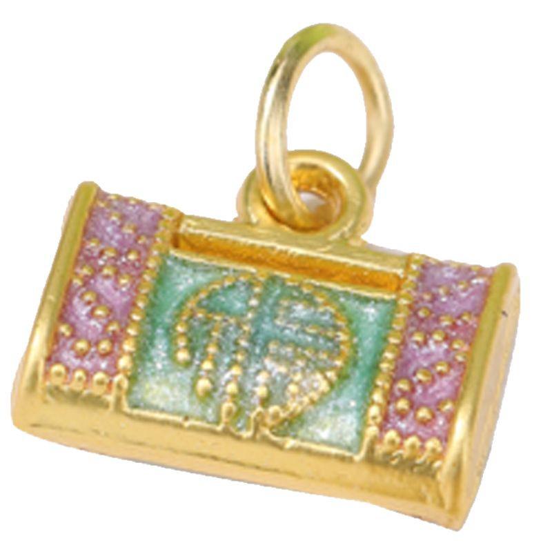 Pingente Koi Gotejamento de Ouro Antigo - Acessório Auspicioso DIY Exquisito