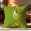 Popular H-Hhugo Spritz Cocktailed Cushion Cover Soft Washable Pillow Case Multi-Scene for Couch Bed Travel Office Use
