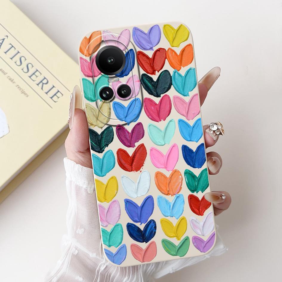 For OPPO Reno 10 Case CPH2531 Reno10 5G Cover Fashion Daisy Flower Lens Protective Soft Shell For OPPO Reno 10 Pro CPH2525 Coque