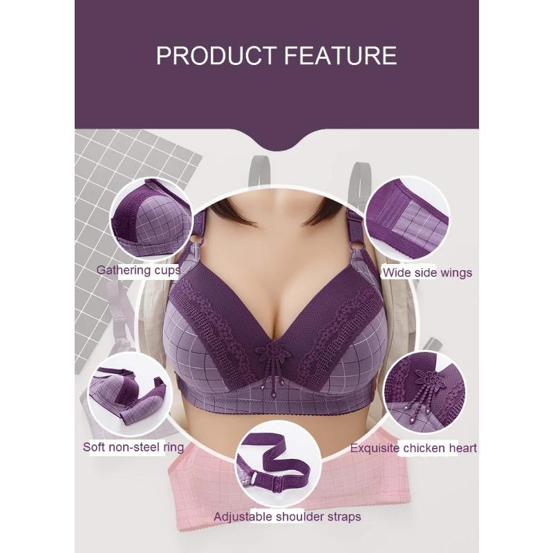 Frauen Weiblich Mutter BH Dünner Abschnitt Ohne Stahlring Frauen Damen Unterwäsche Sammeln Sexy Schöner Rücken Damen Weiblicher BH