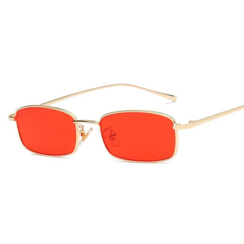 

Fashionable Gold Frame Frameless Sunglasses With Pink Lenses For Outdoor And Party Use Style A