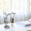 Robotic Love Confession Ornament, Handcrafted Metal Robot Sculpture Art, Unique Steampunk Style Desk Decor, For Anniversaries, Weddings