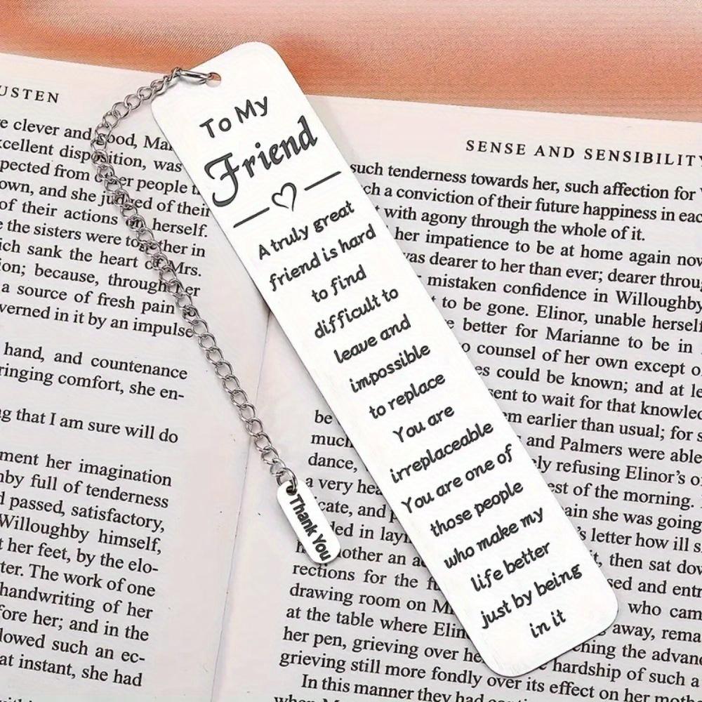 2/4 Bookmark Teacher Gifts, Carved Metal Bookmark Friends Holiday Gifts!
