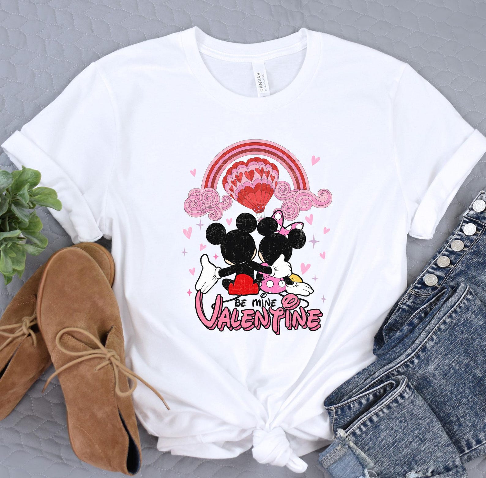 Be My Valentine Mickey And Minnie Valentine Shirt, Valentines Day Gift, Disney Valentines Tshirt, Gift for her, Disney Lover Shirt 3XL