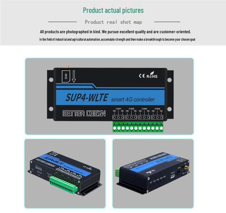 4G Remote Controller: GSM Streetlight & Water Pump Timer Switch, 4-In/4-Out (SUP4-ELTE)