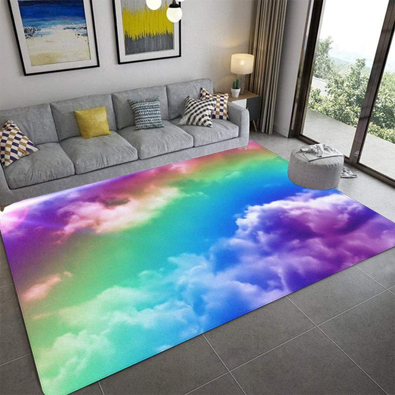 C-Mraky Tištěný Koberec Módní Podložka na Jógu Protiskluzový Koberec Dekorace Ložnice Venkovní Koberec Ložnice Narozeninový Dárek