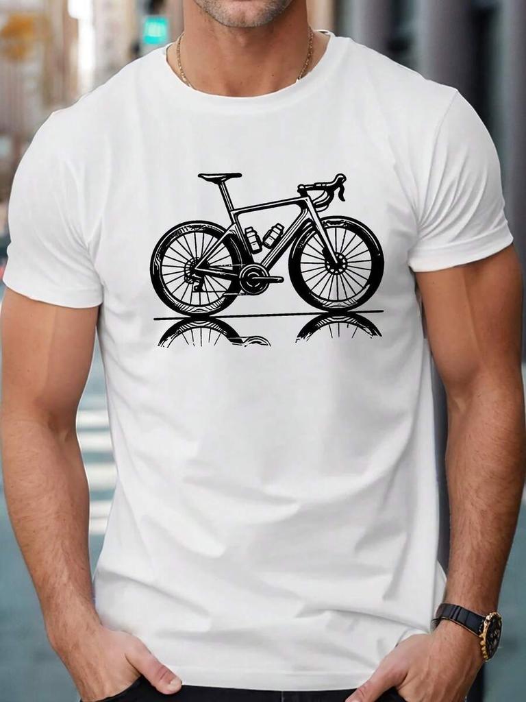 Unisex silniční cyklistické tričko s krátkým rukávem - Geometrický design kola