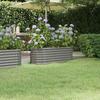 Vidaxl Raised Planter, Powder-Coated Steel 114X40X36 Cm, Grey