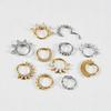 Fashionable Crystal Nose Piercing Ring Jewelry Stainless Steel Accessory for Ear Cartilage Music Festival Accessories