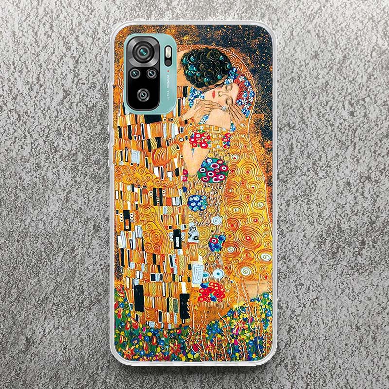 Kiss by Gustav Klimt Desig Phone Case For Xiaomi Redmi Note 14 13 12S 12 10 10S 11 11S 11E Pro Plus 11T 14Pro Soft Silicone Shel