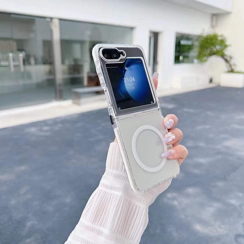 Samsung Z Fold7/Z Flip7 Transparente Magnetische Schutzhülle - Sturzsicheres Design
