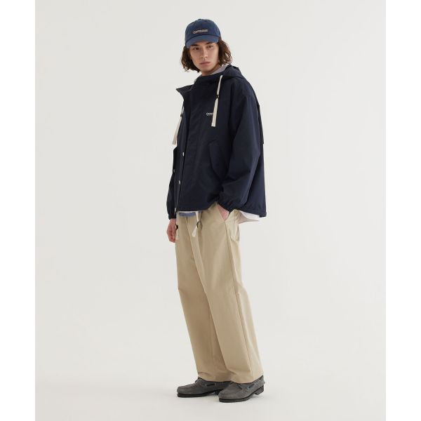 Covernat Minimalist Fashion Hooded Zip Long Sleeve Jacket Unisex jackets Deep-Navy-Blue CO2501JK06DN