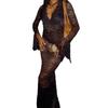 New Sexy Deep V Neck See Through Long Sleeve Lace Dress Slim Fit Fashion Perspective Street Style Party Club Dress Women Bodycon Hollow Clothing