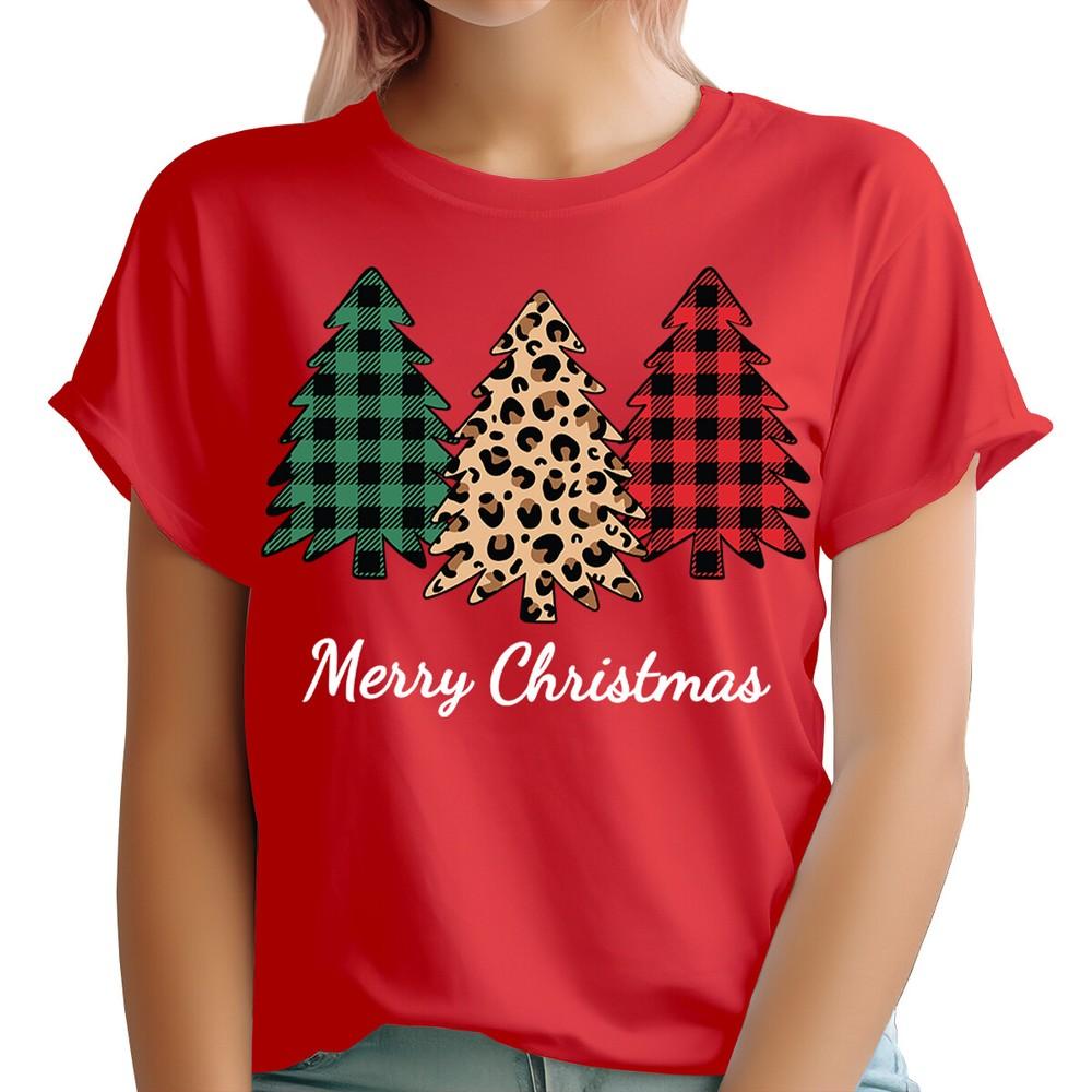 Christmas Trees Trio TShirt Festive Holiday Design Mc T2382 S
