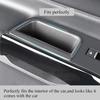 Vesul 4PCS Door Grab Tray Door Organizer Compatible With Ford Explorer     2024 2025 Armrest Phone Container Handle Ert ABS Tray Storage Box Glove