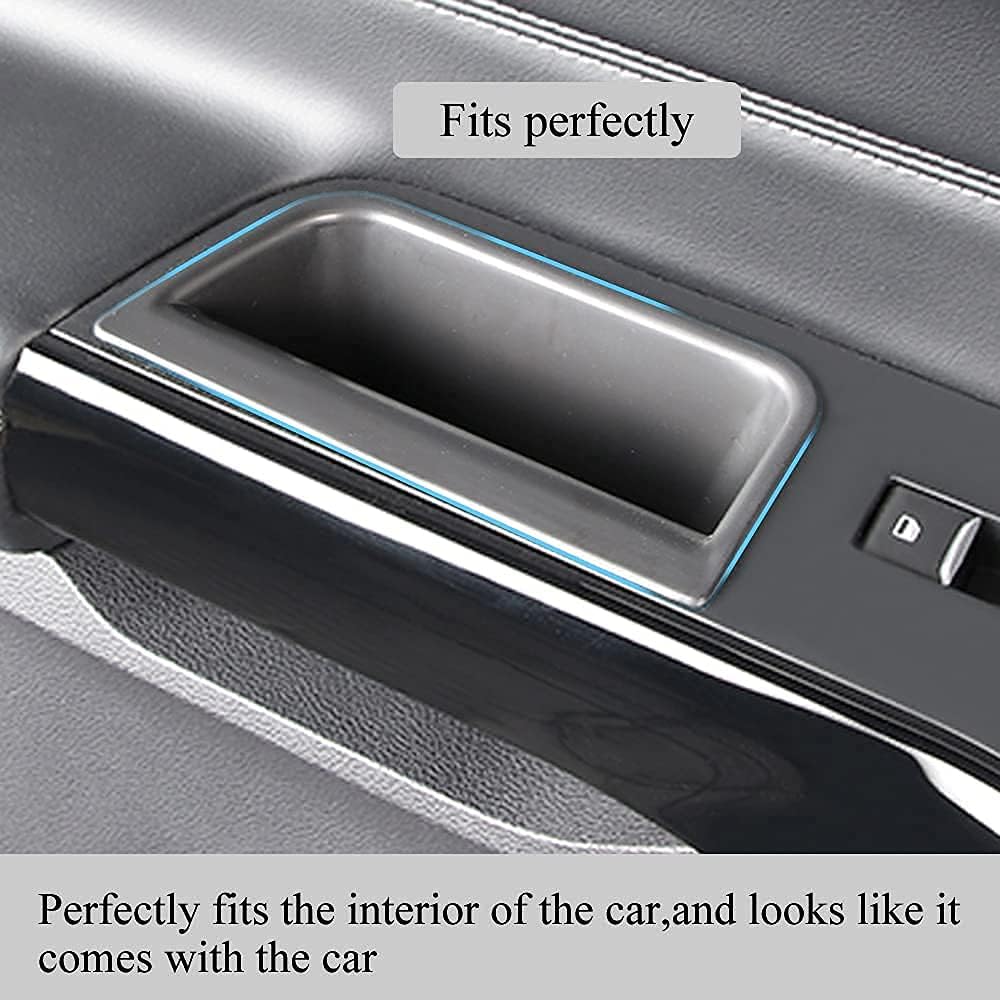 Vesul 4PCS Door Grab Tray Door Organizer Compatible With Ford Explorer     2024 2025 Armrest Phone Container Handle Ert ABS Tray Storage Box Glove