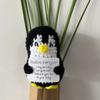 New Crochet Flower Penguin Doll Decoration Desk Accessories Kawaii Positive Energy Pengniu Doll Home Room Decor Christmas Gift