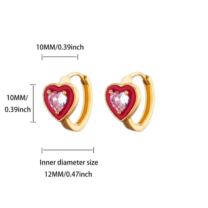 Light luxury diamond-set double-layer zircon ear buckle earrings butterfly love high-end fashion versatile earrings