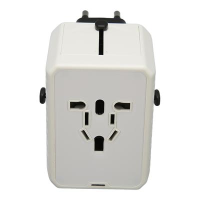 8A Universell Reseadapter 2 USB C 4 USB A-portar Internationell Strömkontaktadapter för USA