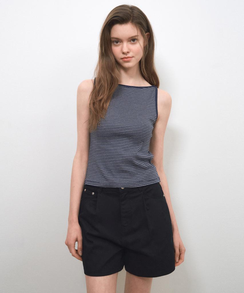 Wednesday Oasis For Woman Sia Pin Stripe Sleeveless_Navy(W25-Tp27)