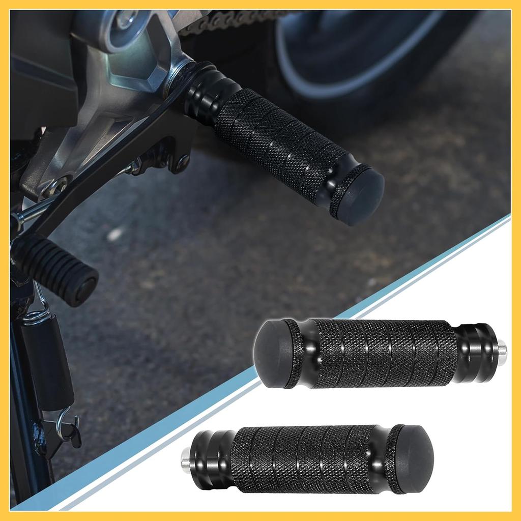 1 Pair 6mm Aluminum Aolly Motorcycle Rearset Rear Set Footrest Footpeg Foot Rest Peg Motorbike Cycling Black Auto Replacement Parts
