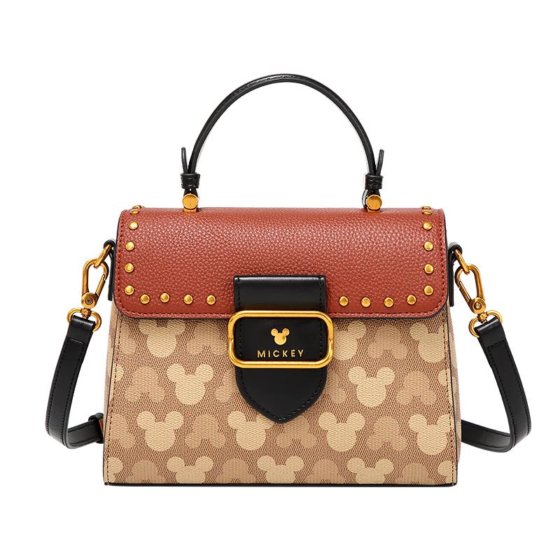 New Disney Mickey Series Synthetic Leather Shoulder Bag, Crossbody Bag, Handbag Regular Women's Brown BMK-72147R