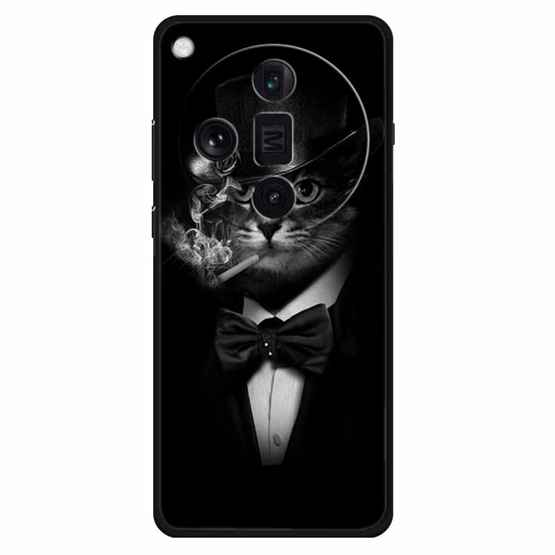 Funda For Oppo Find X7 Ultra Case Find X7 Silicone Space Wolf TPU Soft Phone Cover For OPPO Find X7 Pro/ X7 Ultra Case Cat Coque Find X7 Ultra