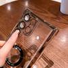 Plating Magnetic Wireless Charge Clear Phone Case For Samsung Galaxy S24 S23 S25 Ultra S22 Plus S21 Transparent Cover