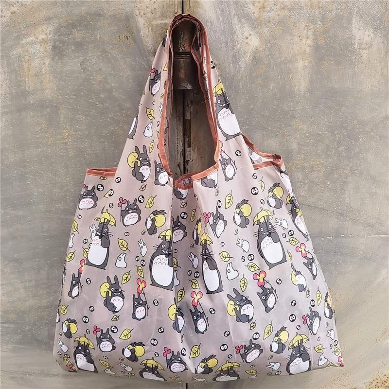Eco-friendly Foldable Shopping Bag – Japanese & Korean Cartoon Design, Portable and Sturdy