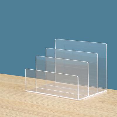 High Quality Customized Acrylic Office File Holder Book Dividers Desktop Office Supplies Storage Organizer Racks