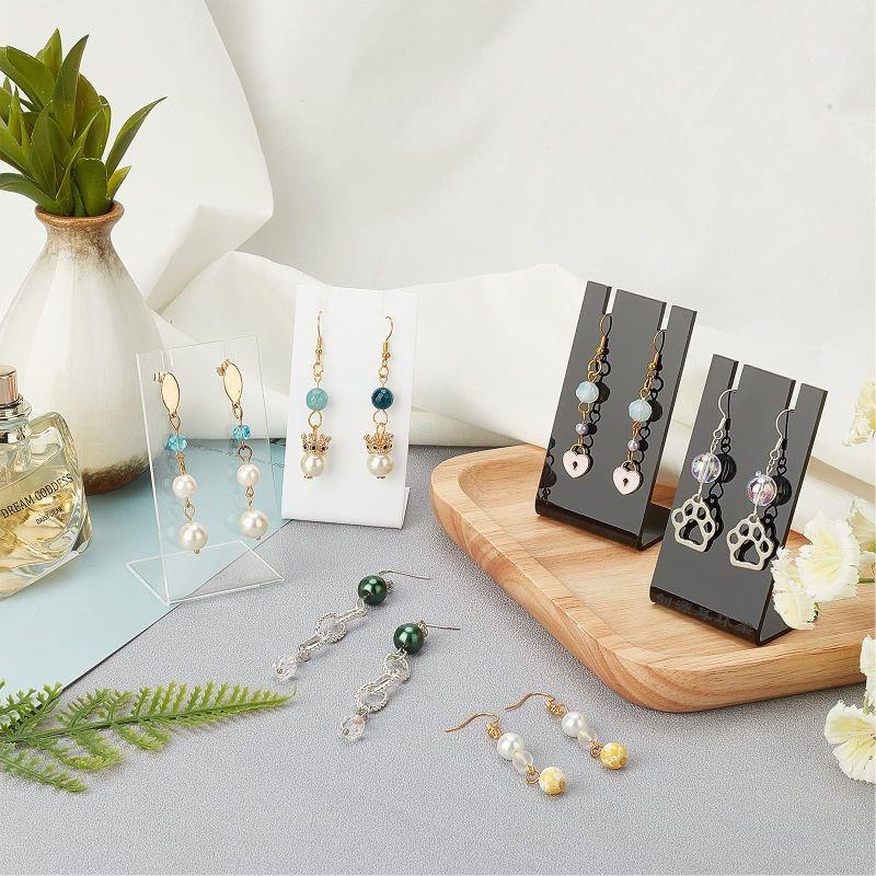 8.5x4.4x3.5cm Acrylic L-shaped Earring Display Stand Jewelry Storage Rack Necklace Pendant Prop Display Racks Jewelry Store Dedicated Display Board