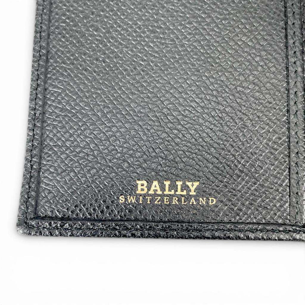 Excellent BALLY Purse LALIRO Leather long wallet with metal logo, bi-fold mens Used