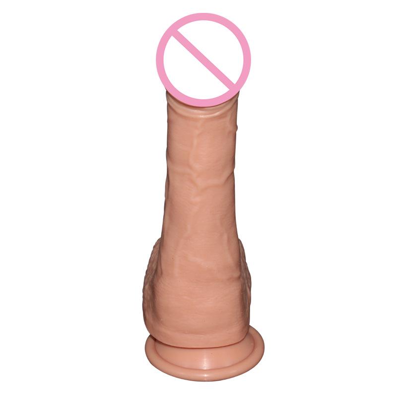 Female Simulation Suction Cup Vibrator: Giant Thick Silicone Toy