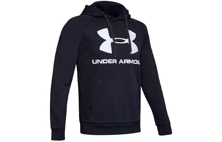 Under Armour Rival Sweatshirts Men s Black Hooded Moderate Regular 1345628-001 S